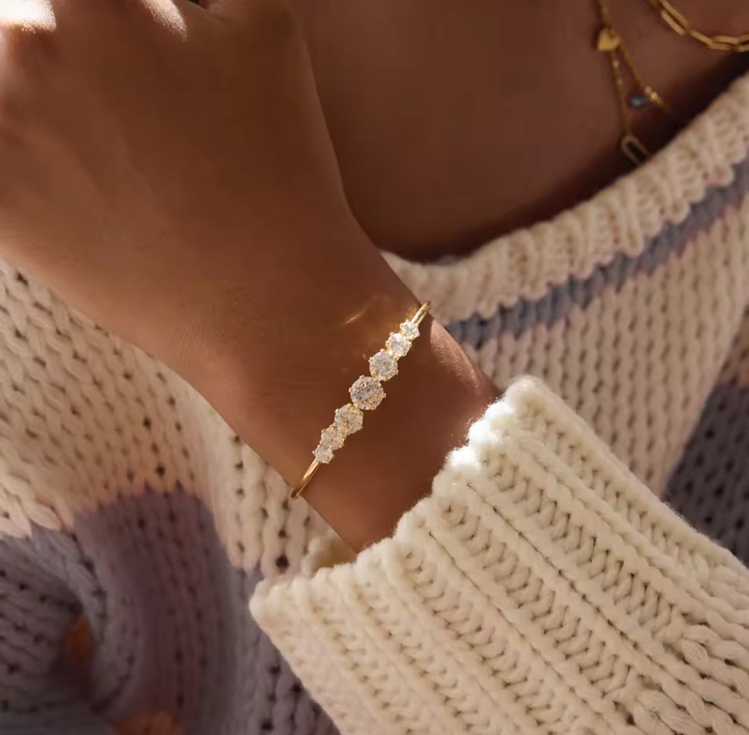 Celeste Crystal Cuff Bracelet
