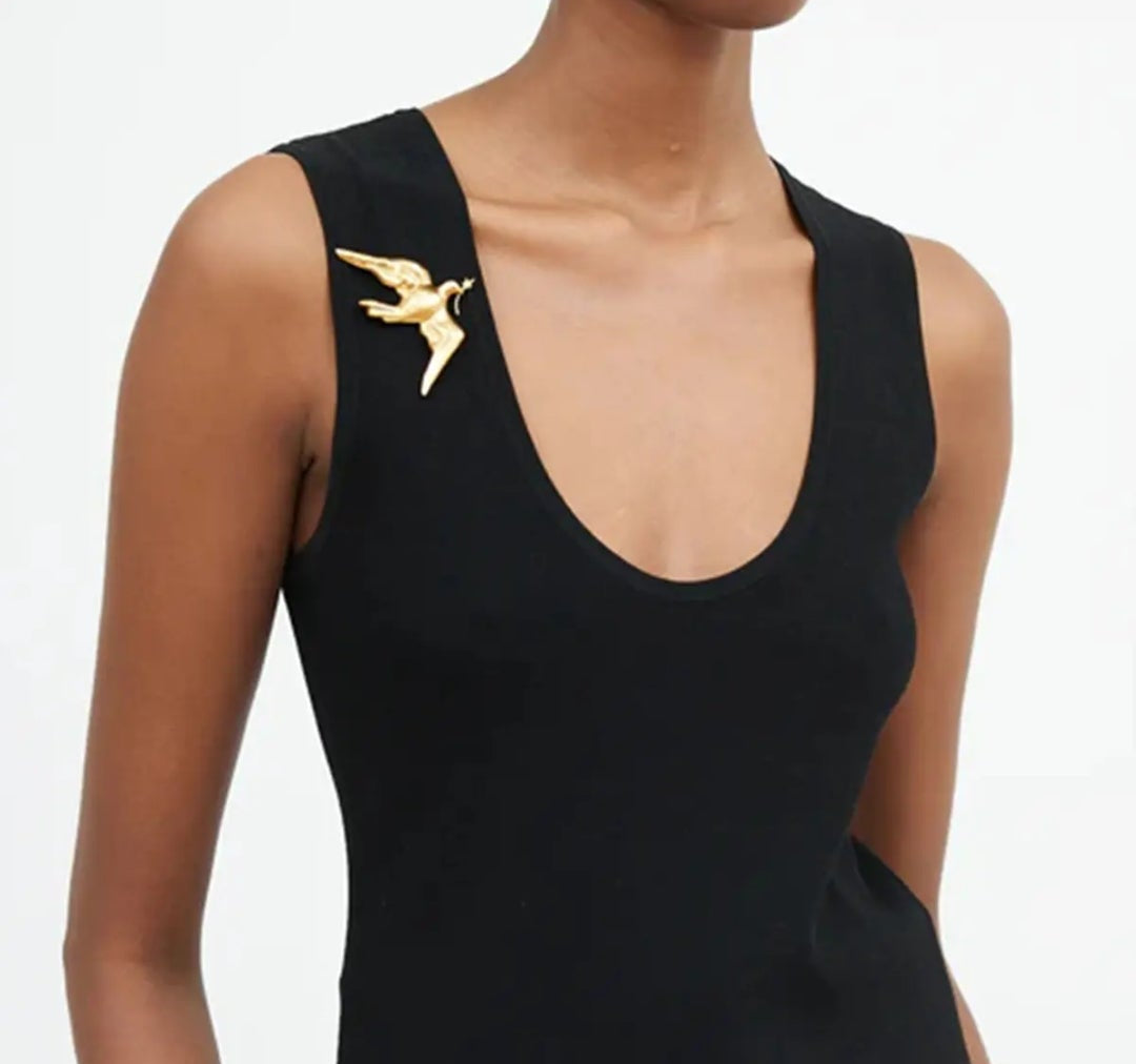 Sculptural Bird Brooch