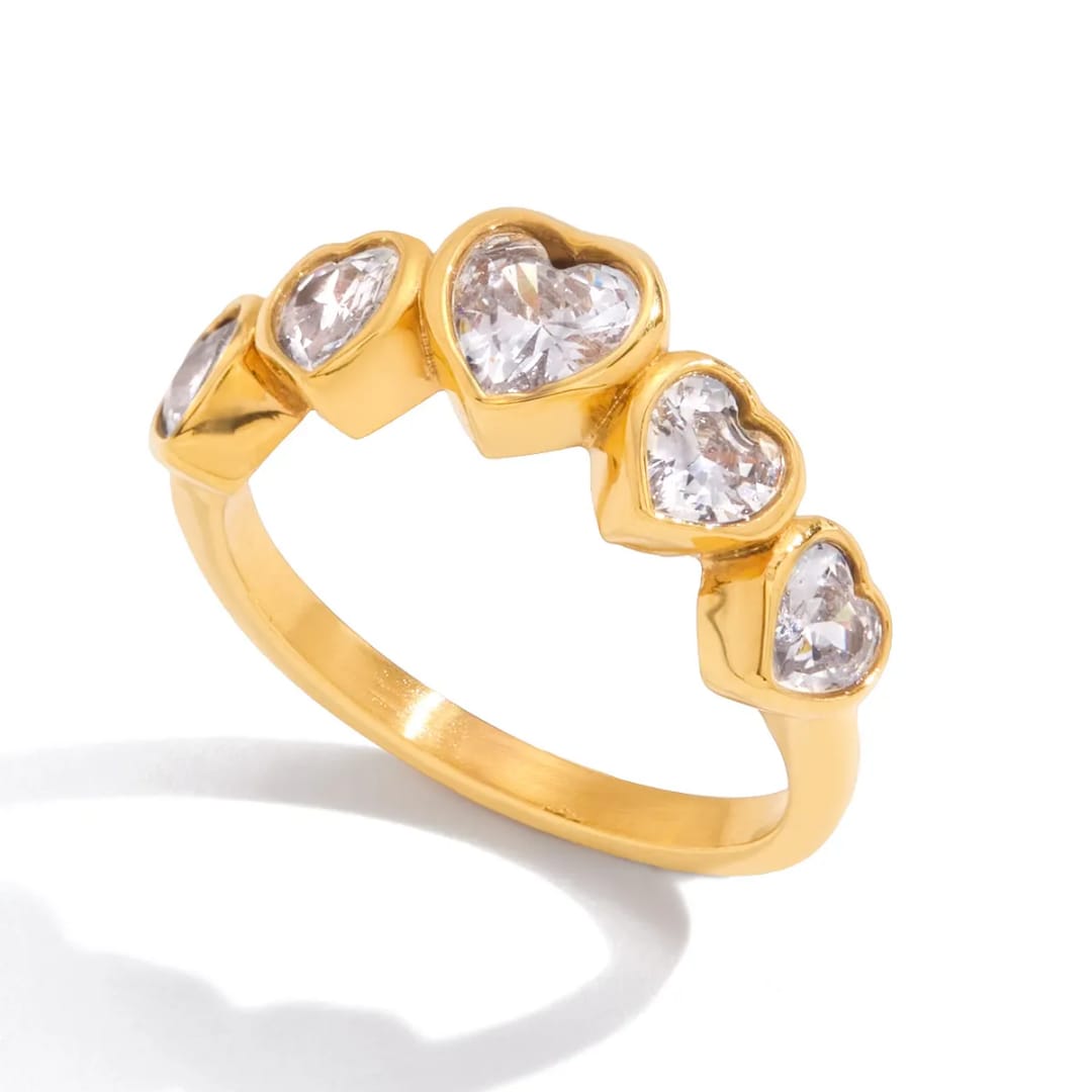 The Amour Five Hearts Ring