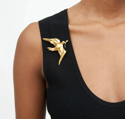 Sculptural Bird Brooch