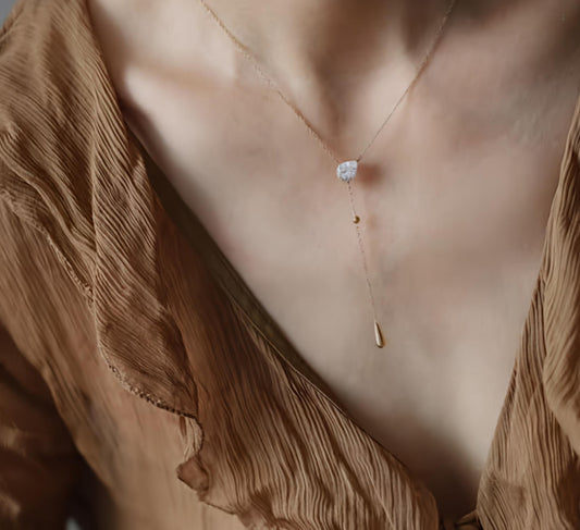 Celeste Drop Lariat Necklace