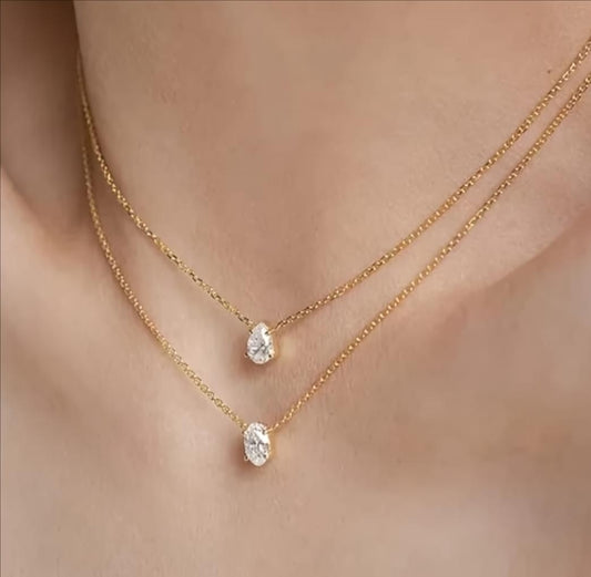 Solitaire necklaces (Oval/Pear)
